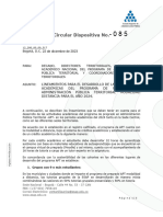 CIRCULAR DISPOSITIVA No. 085 DE 22-12-2023 Lineamientos Desarrollo de Actividades Académicas APT Modalidad Distancia 2024