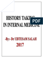History Taking in Medicine by DR Ibtisam Salah 2017