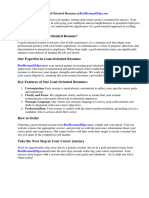 Goal Oriented Resume Examples