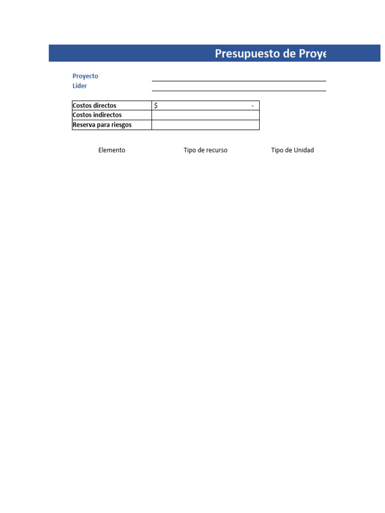 Presupuesto para Proyecto Social | PDF
