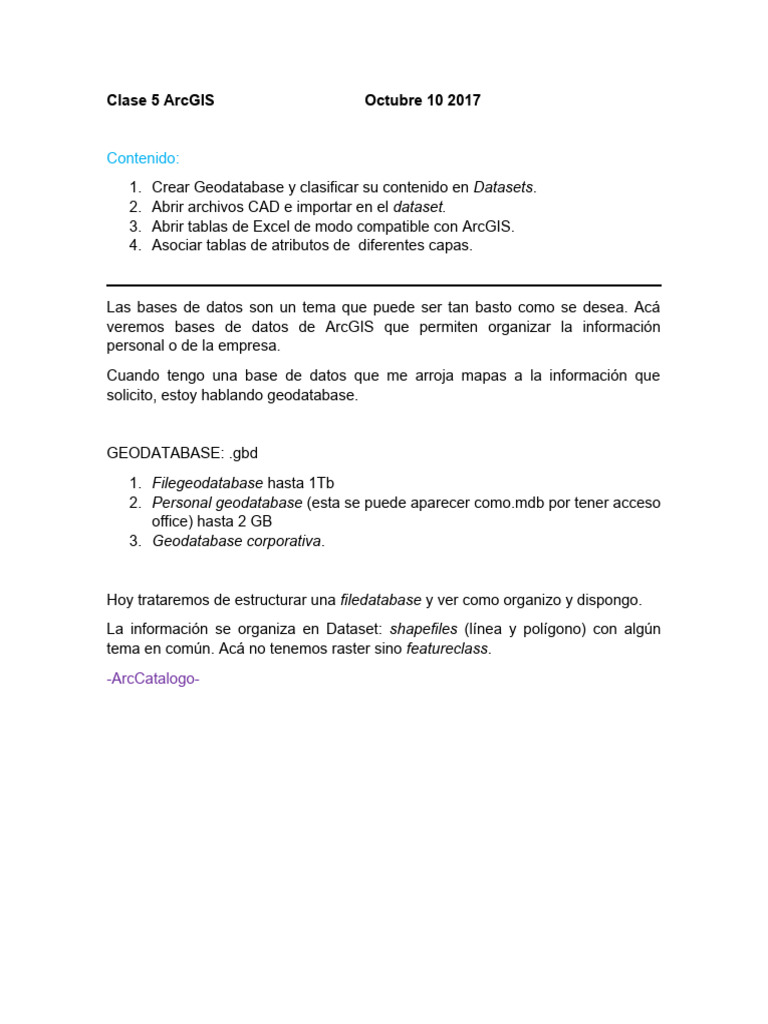 Clase 5 arcgis octubre 10 2017 descargar gratis pdf archivo de