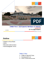 CHEM F313: Instrumental Methods of Analysis: UV-Vis Spectrometry