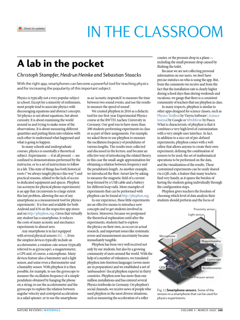 In The Classroom | PDF | Smartphone | Accelerometer