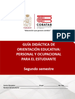 Segundo Semestre . - Guía Didáctica Del Estudiante. - Orientación Educativa Personal y Ocupacional