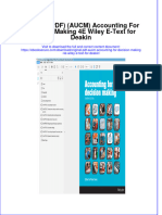 Original Aucm Accounting For Decision Making 4E Wiley E Text For Deakin Full Chapter