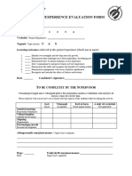 CAS Project Evaluation Form