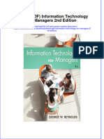 Information Technology For Managers 2Nd Edition Full Chapter