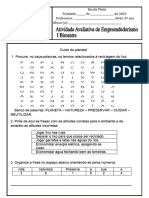 Avaliação de Empreendedorismo. 3º Ano