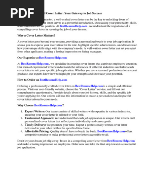 Show Me a Cover Letter for Job Application