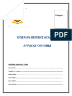 Nigeria Defence Academy Direct Application Form