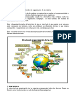 Niveles de Organizaci-N de La Materia