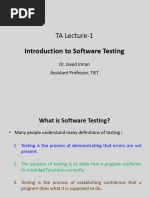 TA Lecture-1 (Introduction To Software Testing)