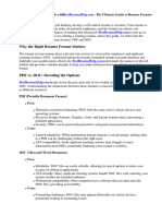 Resume Format PDF