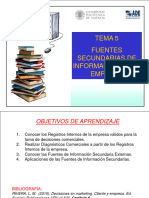 Tema 5. Fuentes Secundarias de Informacion en La Empresa 2022