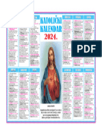 Jednolisni Katolicki Kalendar Za 2024. Srce Isusovo