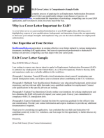 Ead Cover Letter Sample