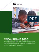 WIDA PRIME 2020 Rubric and Portfolio Workbook 1