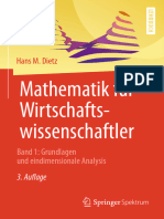 Mathematik Für Wirtschafts-Wissenschaftler: Hans M. Dietz