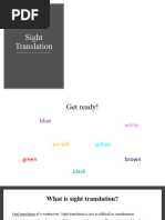 Sight Translation II