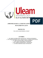 Proyecto Lea A Alfaro Desde La Uleam Desarrollo Primer Borrador