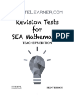 Revision Tests For Sea Mathematics - Answers Only (Not Solutions)