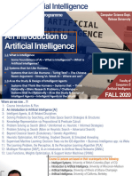 CS361 Artificial Intelligence (SEP) Lecture 1 (An Introduction to Artificial Intelligence) Fall 2020