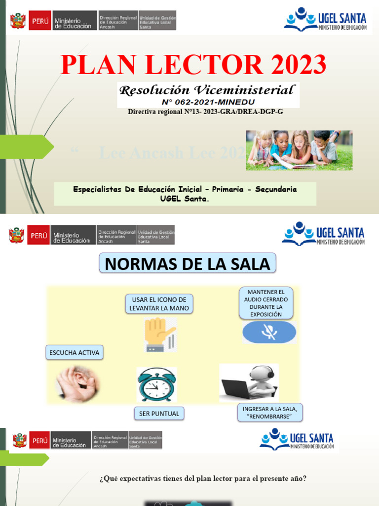 Atus Plan Lector 2023 | PDF | Escuelas | Maestros