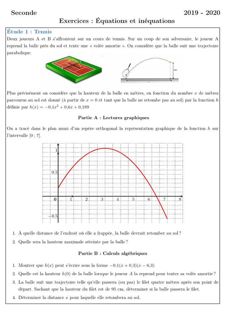 Exercices Equat 2019 | PDF