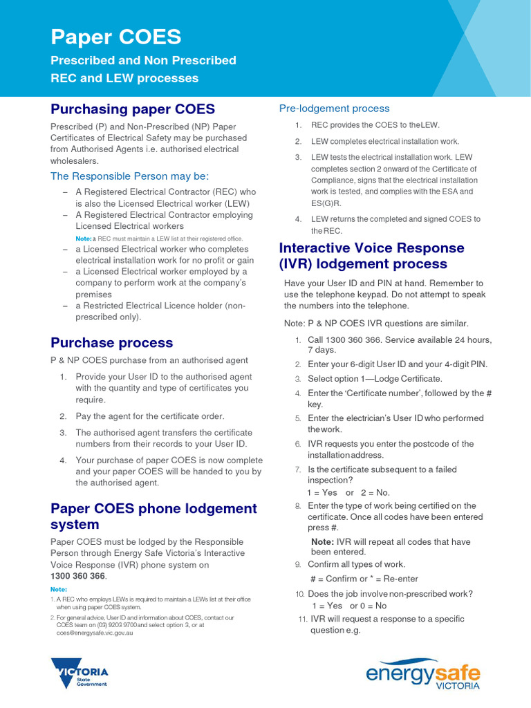 PaperCOES P NP RP Processes Aug2020 | PDF | Interactive Voice Response ...