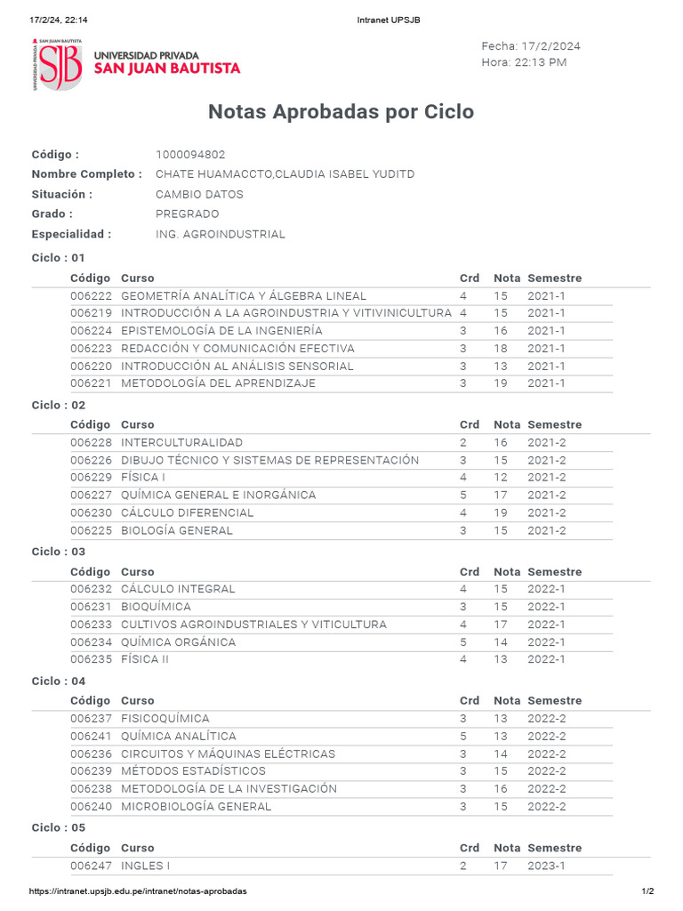 Intranet UPSJB | PDF | Ciencias fisicas | Ciencias Naturales