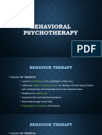 Behavioral Psychotherapy