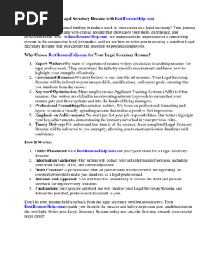 Legal Secretary Resume