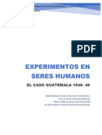 Experimentos en Seres Humanos - Caso Sífilis en Guatemala