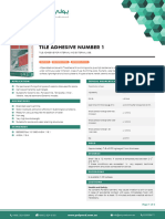 Tile Adhesive Number 1: Typical Properties Application