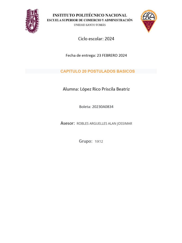 Postulados Basicos | PDF