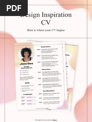 Design Inspiration CV by Slidesgo
