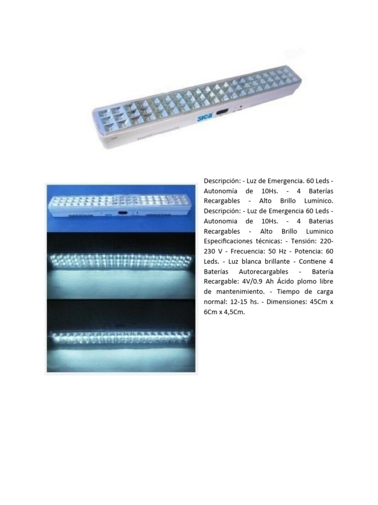 Luz de Emergencia SICA PDF