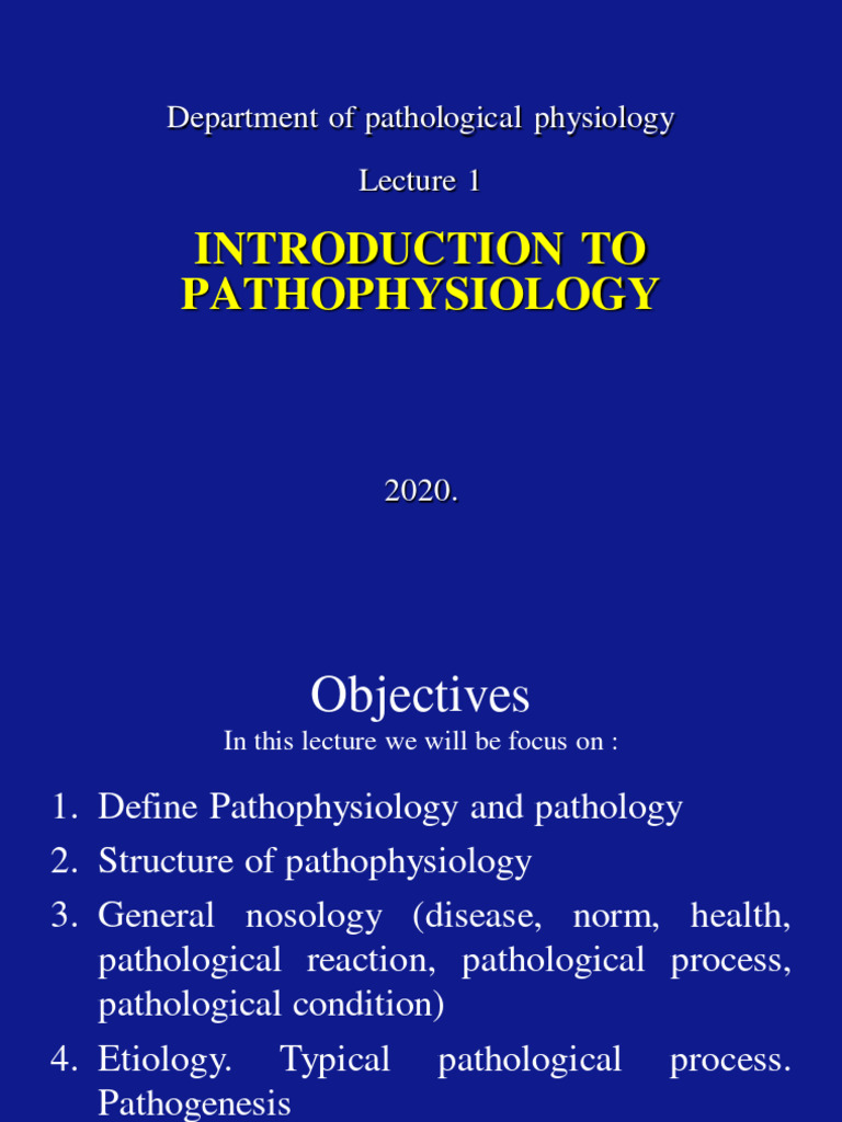 Introduction to Pathophysiology | PDF | Pathology | Physiology