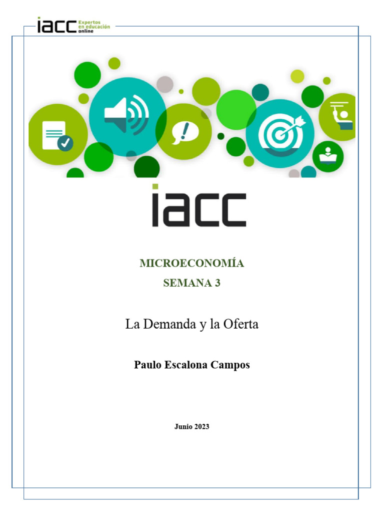 Microeconomia, Tarea Semana 3 | PDF | Oferta y demanda | Curva de demanda