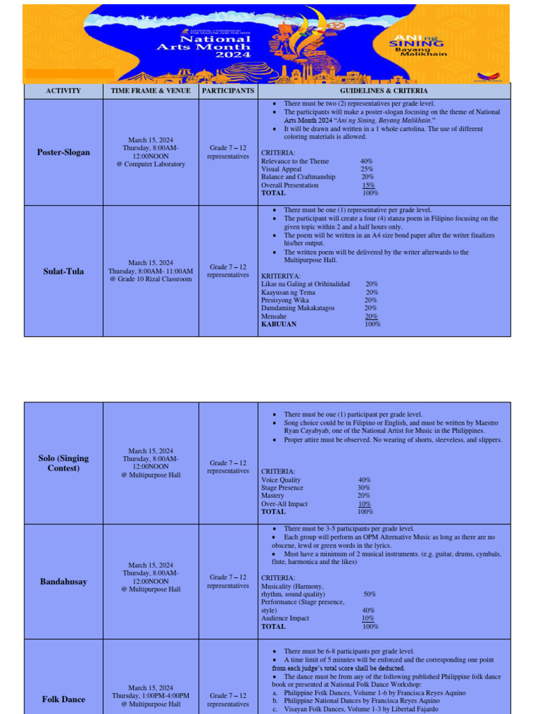 Arts Month Poster Contest 2024 | PDF | Recycling