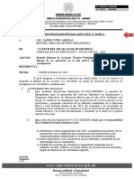 Informe Carencia de Presupuesto