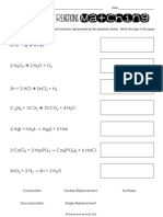 Types Chemical Reactions: Matching