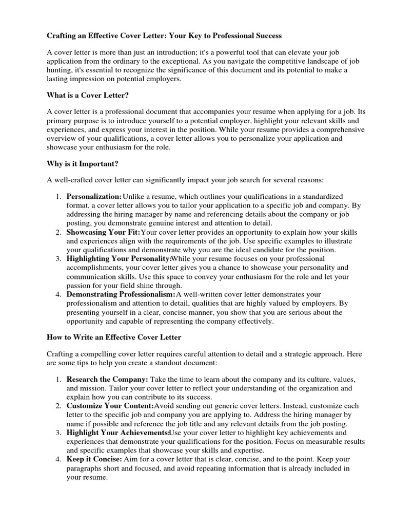 A cover letter is a professional document that helps you pdf r sum 