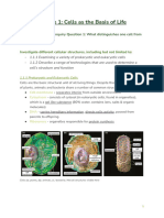 Biology Module 1 - Cell Structure & Function - Study Notes (YR11)