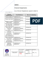 03 Evidence of Current Competencies