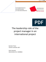 The Leadership Role of The Project Manager in An International Project