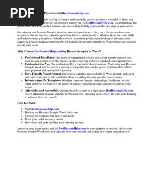 Resume Sample Word