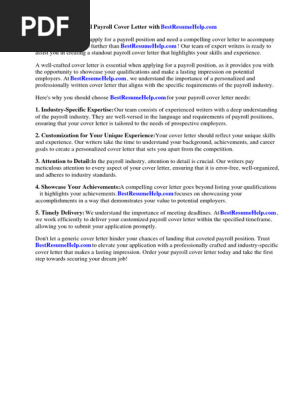 Payroll Cover Letter