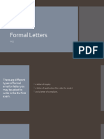 Formal Letters