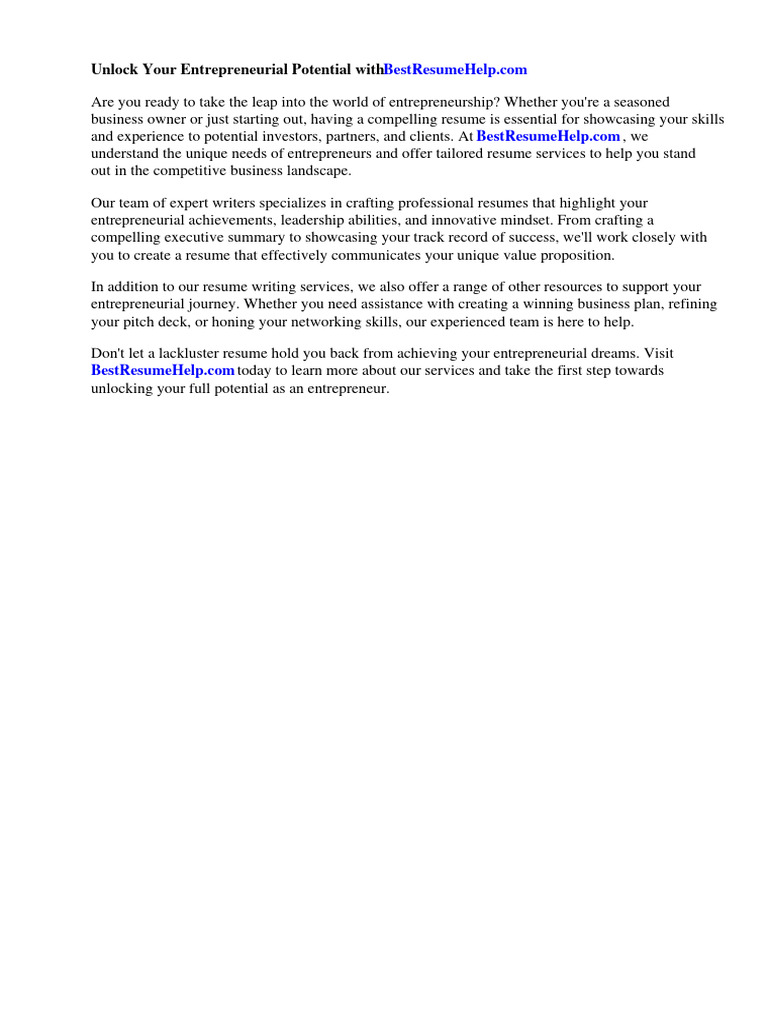 Entrepreneur Resume Samples PDF - 1720277097